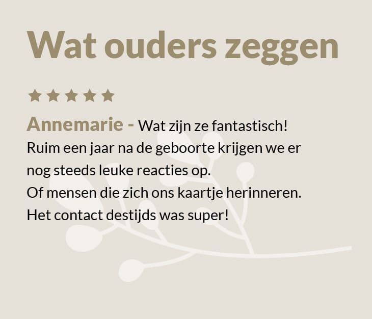 Review BrievenbusDroom Geboortekaartjes