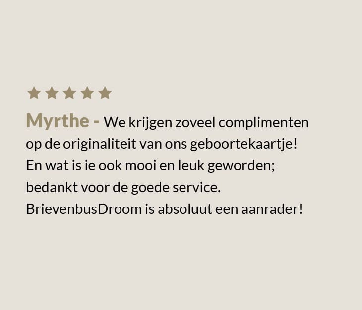 Review BrievenbusDroom Geboortekaartjes