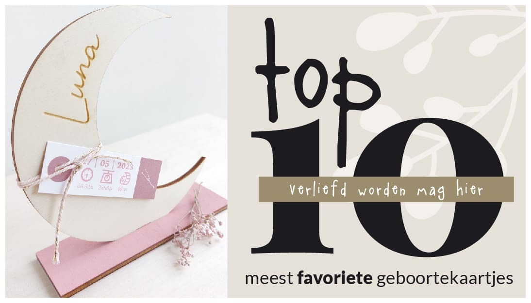 Top 10 meest populaire geboortekaartjes