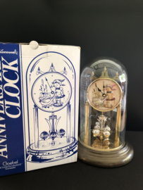 Originele Hummel 750 Jahresuhr Gänseliesl / Anniversary Clock Goose Girl 39 cm met stolp TMK-7 1991-2000 incl doos