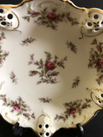 Rosenthal porselein: Moliere bonbon schaaltje met deels opengewerkte rand doorsnede 16 cm