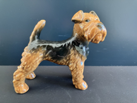 Goebel porselein: Terrier breed 15 cm hoog 12 cm