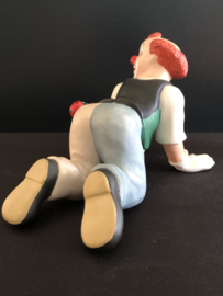 Goebel porselein: Happy Clowns Lucky 19 cm lang en 11,5 cm hoog / Franz 17 cm hoog