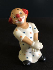 Goebel porselein: Happy Clowns Fido 7 cm hoog / Arnold II 8 cm hoog / Charly II 7 cm hoog