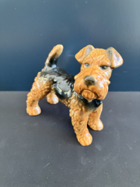 Goebel porselein: Terrier breed 15 cm hoog 12 cm