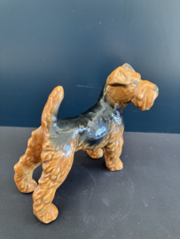 Goebel porselein: Terrier breed 15 cm hoog 12 cm