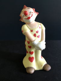 Goebel porselein: Happy Clowns Luigi 10 cm hoog / Bopov 12 cm hoog