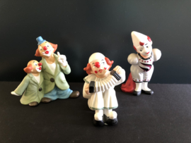 Goebel porselein: Happy Clowns Piff&Paff 13 cm hoog en 13 cm breed / Beppo 10 cm hoog Piró 13 cm hoog