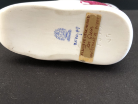 Herend porselein: schoentje 7530/AP Apponyi Rood lengte 10 cm hoogte 5 cm