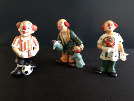 Goebel porselein: Happy Clowns Kasper & Co. 11 cm hoog / Topolino 12 cm hoog