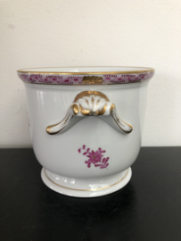 Herend porselein: Cachepot App rood 7214/AP hoogte 12 cm doorsnede 14 cm
