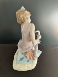 VERKOCHT Lladro porselein: Clown With Saxophone / Payaso Saxofon Salvador Debón 1980-1985 hoog 26 cm 01005059