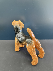 Goebel porselein: Terrier breed 15 cm hoog 12 cm