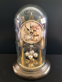 Originele Hummel 750 Jahresuhr Gänseliesl / Anniversary Clock Goose Girl 39 cm met stolp TMK-7 1991-2000 incl doos