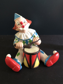 Goebel porselein: Happy Clowns Luigi 10 cm hoog / Bopov 12 cm hoog