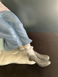 VERKOCHT Lladro porselein: Clown With Saxophone / Payaso Saxofon Salvador Debón 1980-1985 hoog 26 cm 01005059