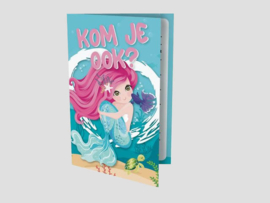 uitnodigingen zeemeermin, per 6 stuks