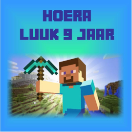 eetbare print, minecraft 20 cm