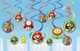 set van 12 spiraalslingers Supermario