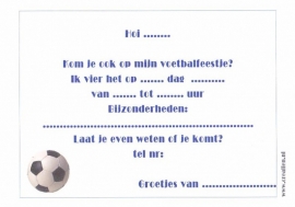 uitnodiging voetbalfeestje, per 8 stuks