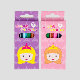 kleine kleurplaatjes prinses, per 6 stuks