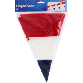vlaggenlijn rood, wit, blauw. 10m