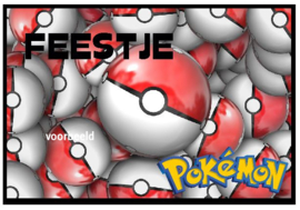 uitnodiging "pokémon", per 8 stuks