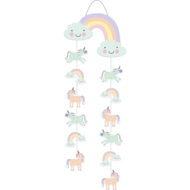 hangdecoratie unicorn en rainbow
