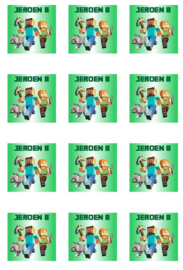 eetbare print minecraft, 4.5 cm per 12 stuks