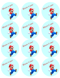 eetbare print mario, 12 stuks - 6 cm