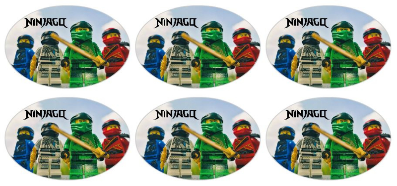 stickers ninjago glans, 18 stuks