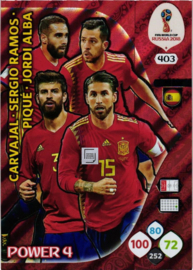 403 Carvajal -Sergio Ramos  -Pique  -Jordi Abla