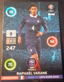 Panini Adrenalyn XL Road to France 16 Defensive Rock VARANE