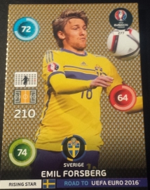 Panini Adrenalyn XL Road to France 16 Rising Star FORSBERG