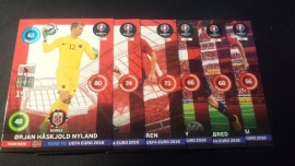 Panini Adrenalyn Road to France 16 Complete Team Mates NOORWEGEN