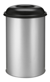 Vlamdovende papierbak aluminiumgrijs/ zwart - 200 liter