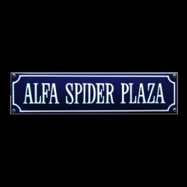 Emaille bord Alfa Spider Plaza 330x80mm