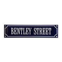 Emaille bord Bentley Street 330x80mm
