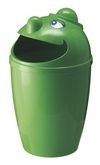 Afvalbak met gezicht groen - 75 liter