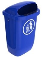 Afvalbak DIN-PK blauw - 50 liter