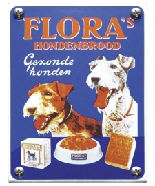 Emaille NK-15-FL Flora hondenbrood 100x130mm
