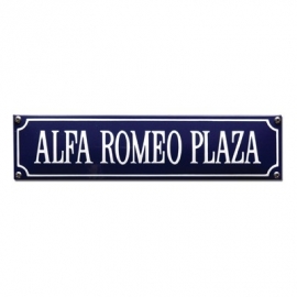 Emaille bord Alfa Romeo Plaza 330x80mm