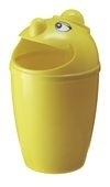 Afvalbak met gezicht geel - 75 liter