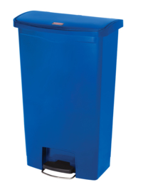Slim Jim Step On container Front Step kunststof, Rubbermaid blauw - 68 liter