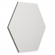 Frameless whiteboard zeshoek 580mm metallic