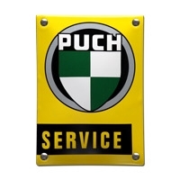 Emaille bord Puch Service 100x140mm
