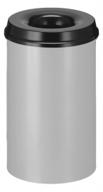 Vlamdovende papierbak aluminiumgrijs/ zwart - 20 liter