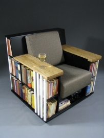Zwarte Bookchair 'accent' wit