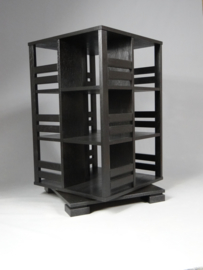 Gerari's Moderne Eiken booktower Zwart 2-4 etages Blad 55 cm