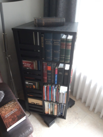 Gerari's Moderne Eiken zwarte booktower 4 etages Blad 55 cm